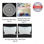 rice paper roll tradie set Four- White plastic Water Bowl - Book Tracey Lister